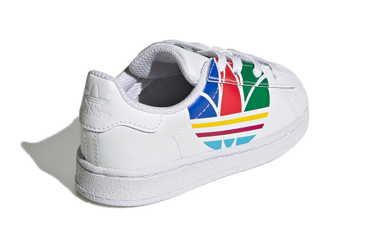(TD) adidas Superstar Pure K 'Colorful Trefoil - Cloud White' FW4017