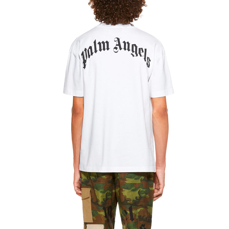 Palm Angels Croco Short-Sleeve Tee 'White/Green' PMAA001R21JER0020155