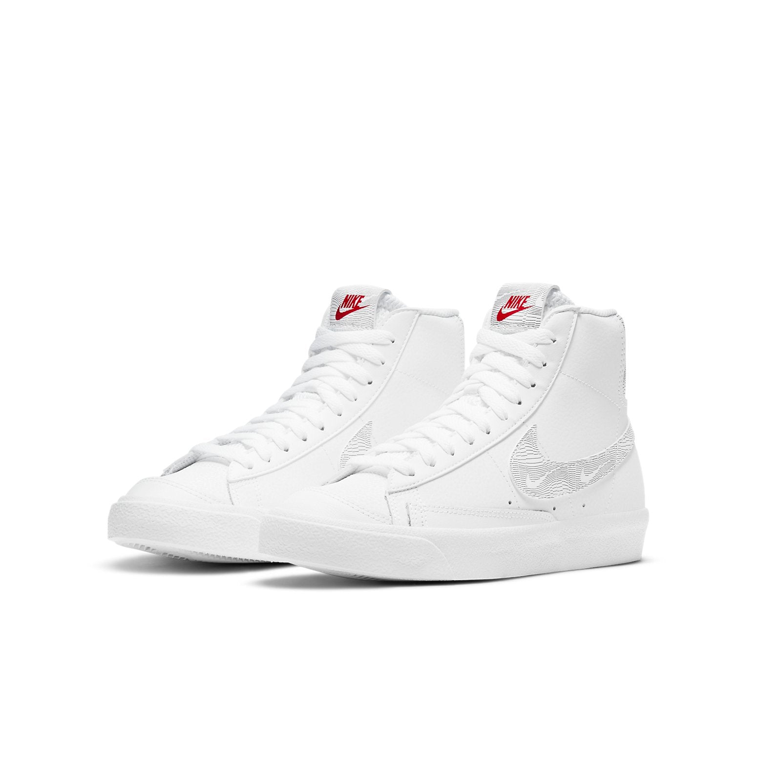 (GS) Nike Blazer Mid '77 'White Logo Print' DJ4624-100