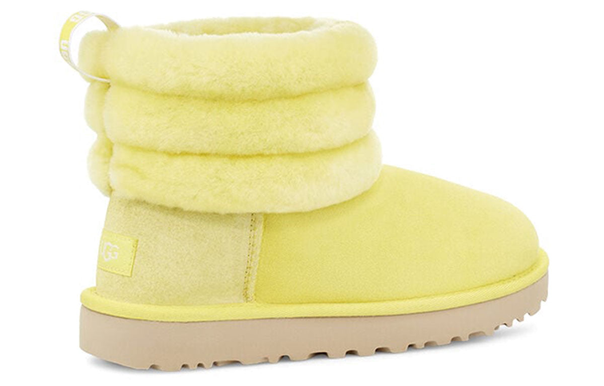 (WMNS) UGG Classic Mini Fluff Quilted Boot 'Yellow' 1098533-MRT