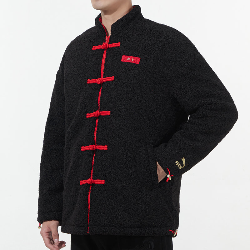 PUMA limited CNY Yott Stand Collar logo Jacket Black 534687-01
