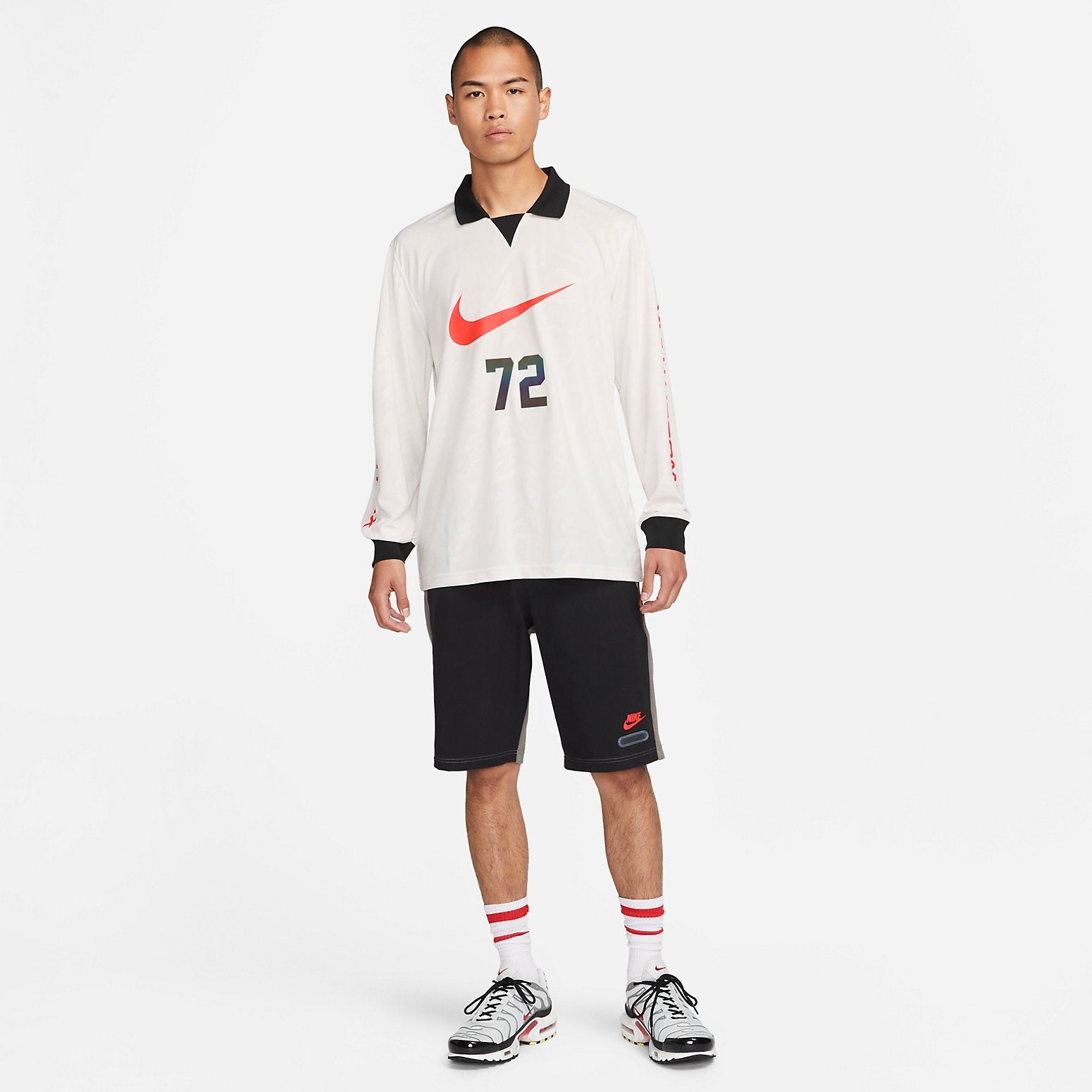 Nike Sportswear Long Sleeves T-Shirt Asia Sizing 'Phantom Bright Crimson' DX0050-030