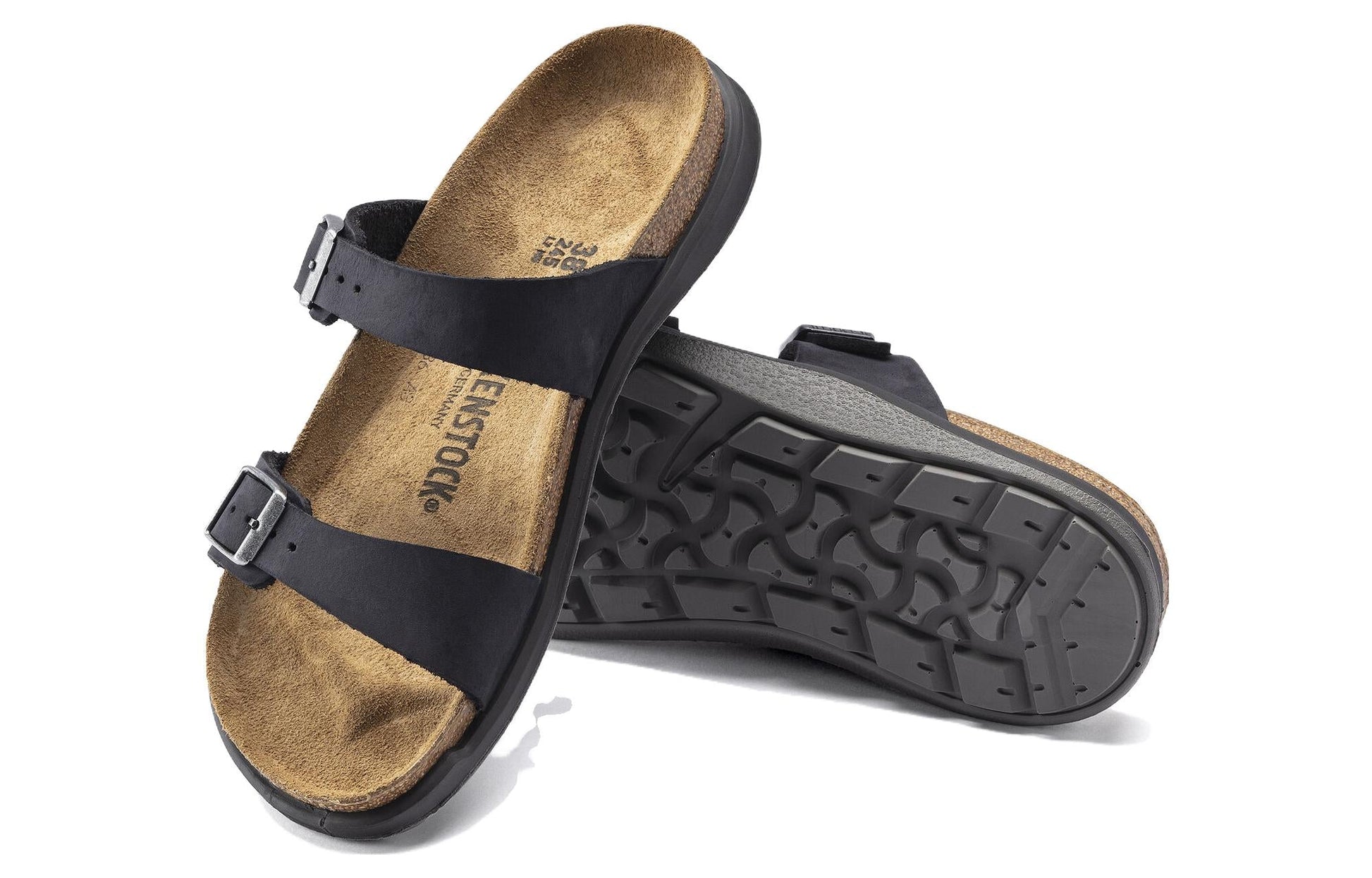 (WMNS) Birkenstock Sierra Waxy Leather Narrow Fit Sandals 'Black' 1018704