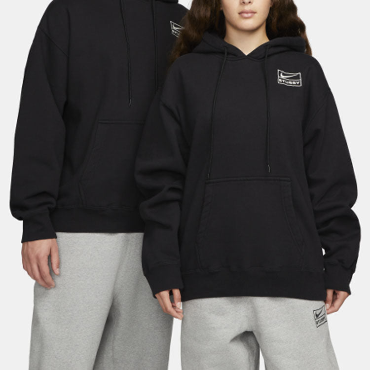 Nike x Stussy Logo Hoodie Asia Sizing 'Black' DN4029-010