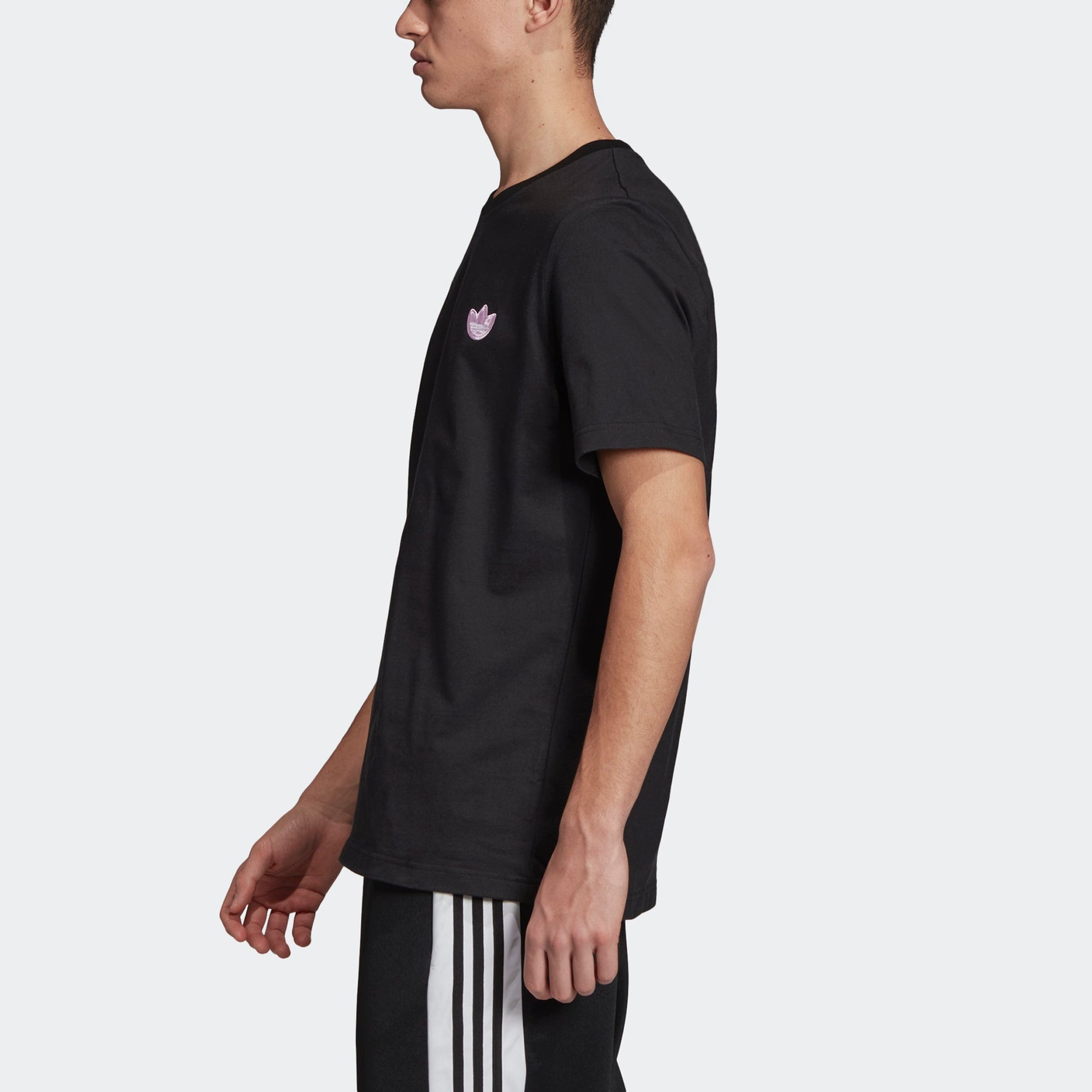 adidas originals Logo Ss Tee Solid Color Sports Round Neck Short Sleeve Black FK9985