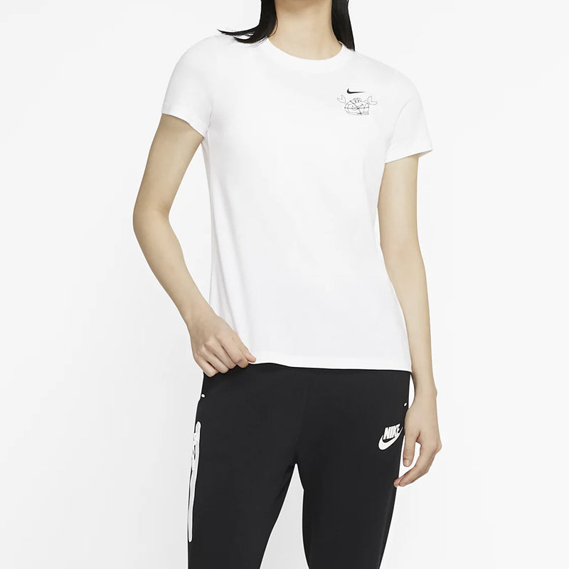 (WMNS) Nike Sportswear Logo Short Sleeve White CZ3594-100