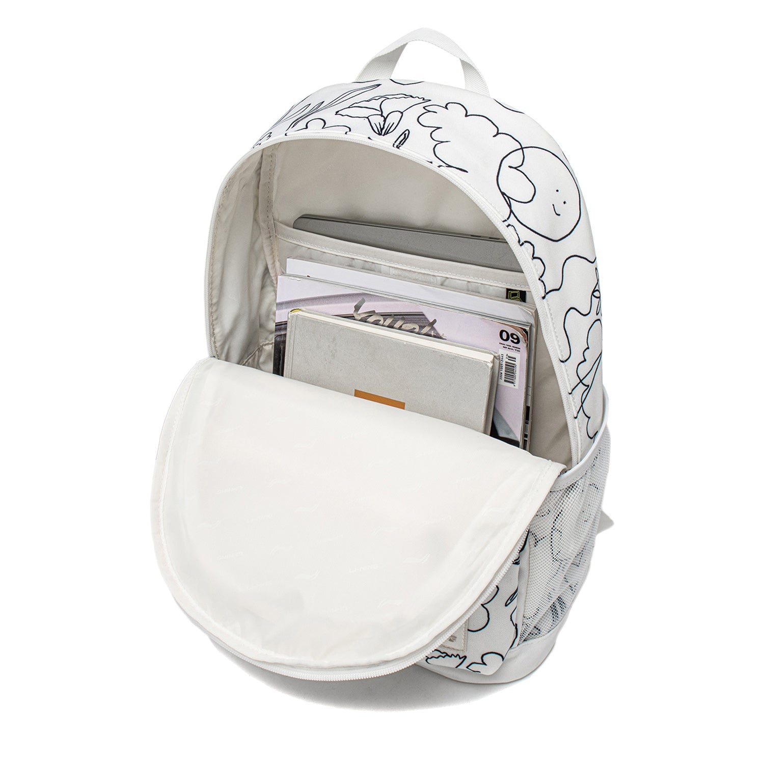 Li-Ning Allover Print Sportstyle Backpack 'White' ABST155-2