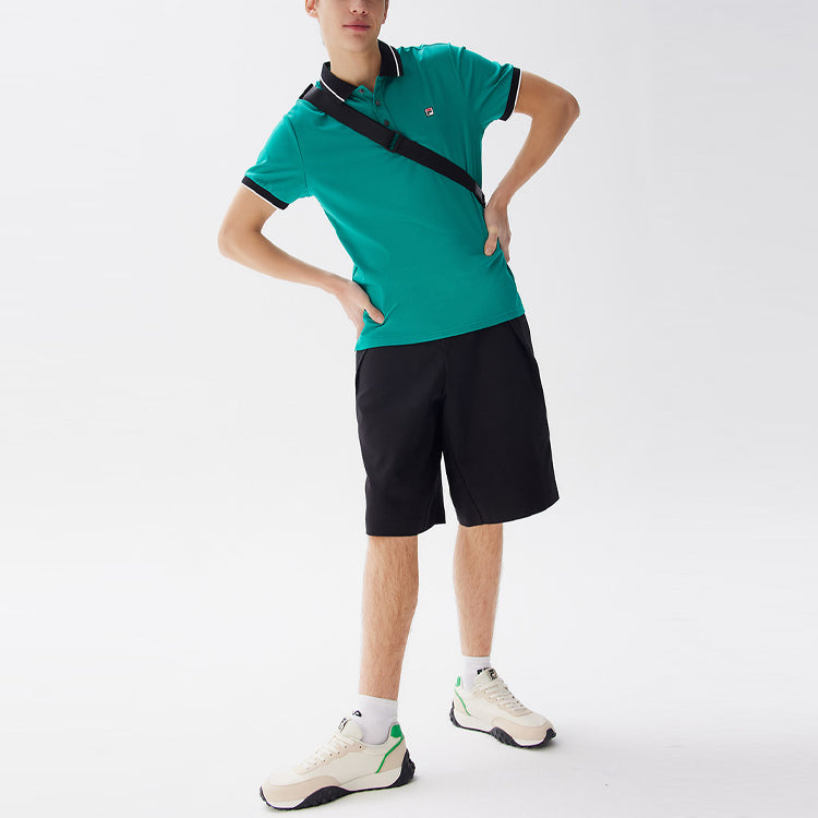 Men's FILA Business Casual Short Sleeve polo Green Polo Shirt F11M128106F-GN