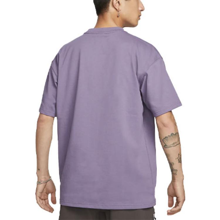 Nike ACG Solid Color Small Logo Round Neck Casual Short Sleeve Purple DQ1816-553