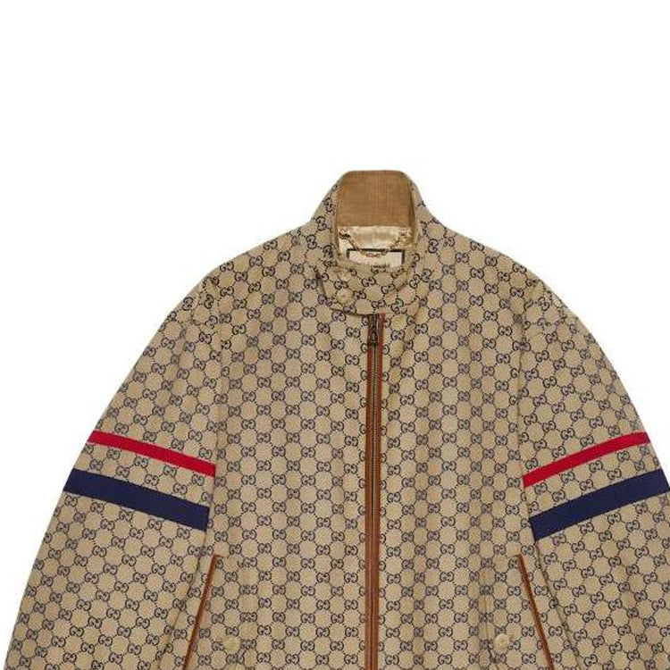 Gucci GG Cotton Canvas Zip Jacket 'Beige Blue' 742835-Z8BJJ-9120