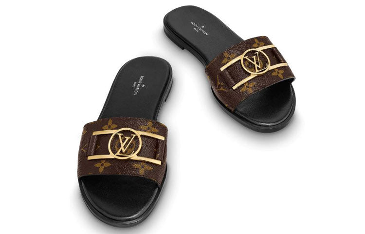 (WMNS) LOUIS VUITTON Lock It Slides 'Glossy Monogram' 1A64MI