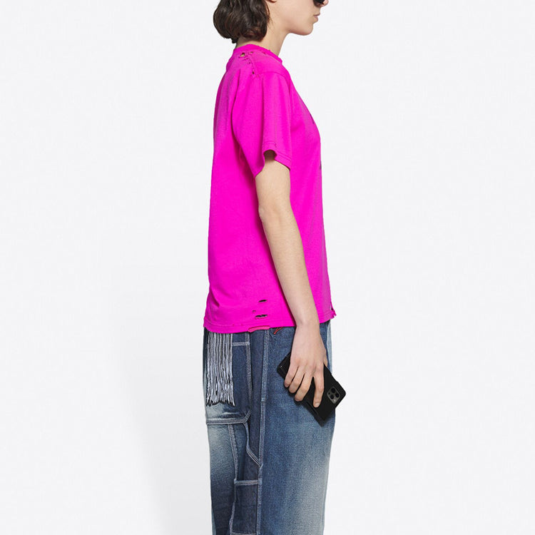 Balenciaga FW21 Short Sleeve Pink Red 661705TKVE16817