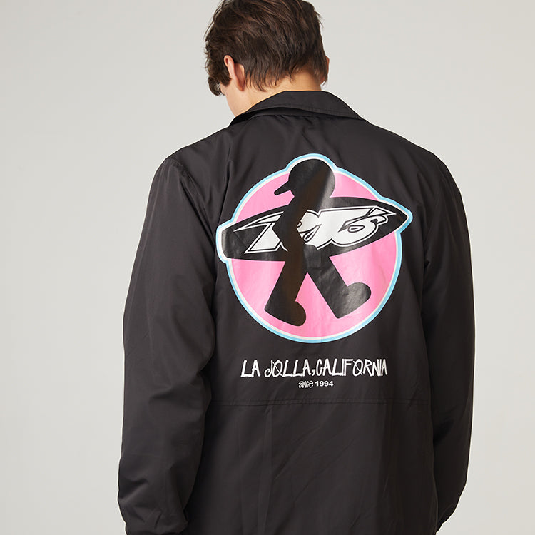PJ's Vigor Surf Multi-Color Surf Coach Jacket Unisex Black 20SSJK1008-P