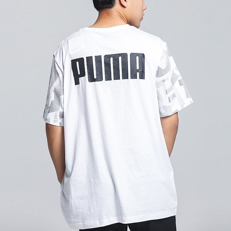 PUMA Summer Print Aop T-Shirt 'White Grey Black' 586045-02