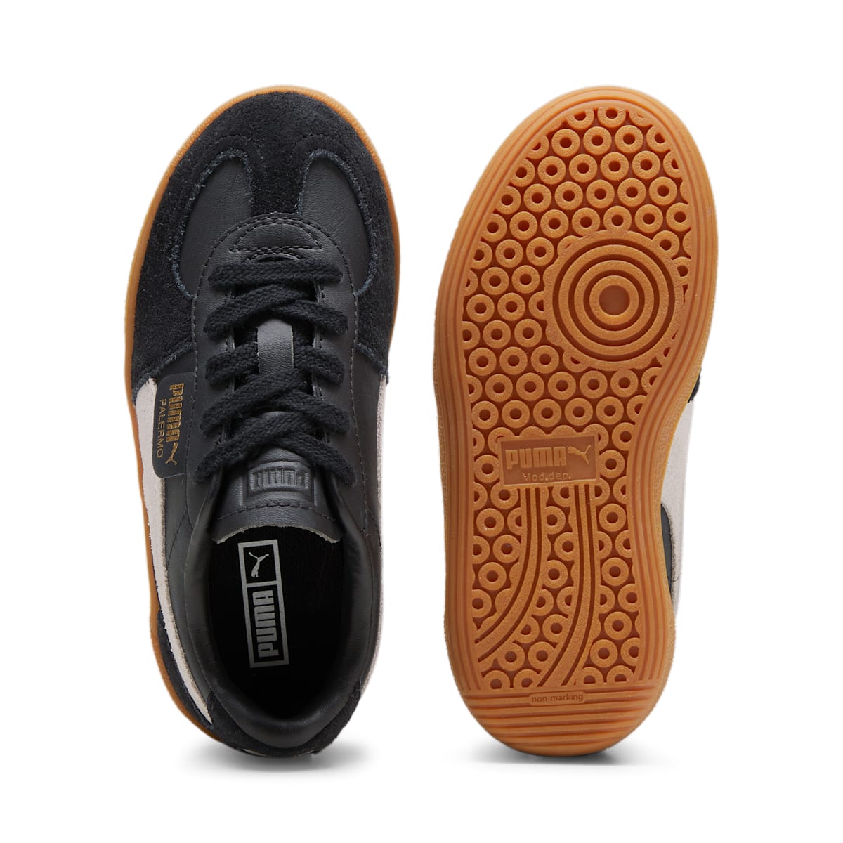 (PS) Puma Palermo Leather 'Black Feather Grey Gum' 397276-03