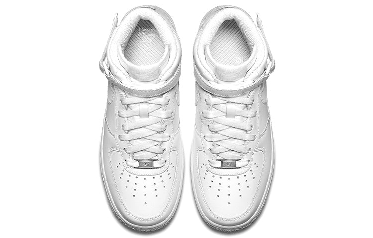 (WMNS) Nike Air Force 1 Mid 07 Leather 'Triple White' 366731-100