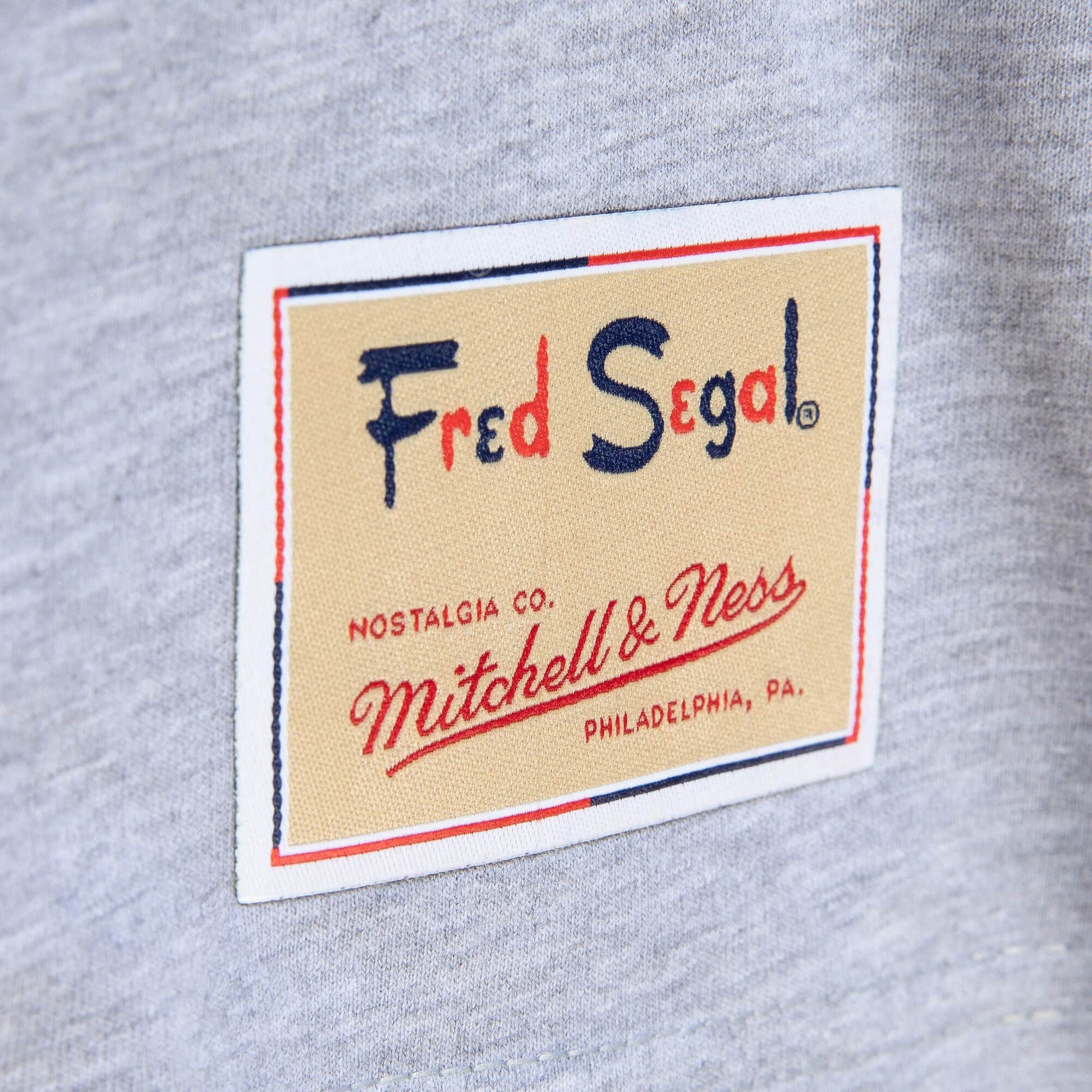 Mitchell & Ness x Fred Segal Echo Park Track T-shirt 'Grey' BMTRDD20071-MNNWHIT