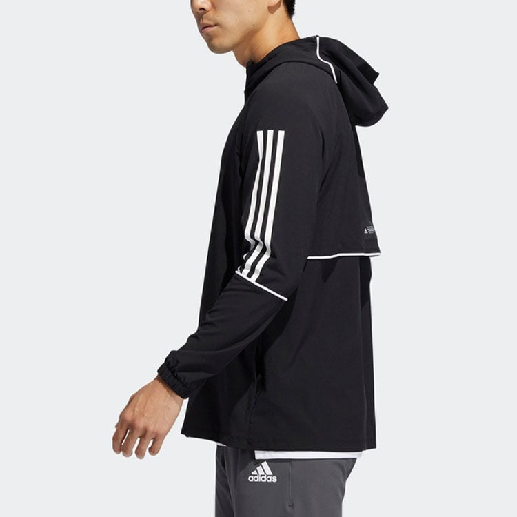 adidas Zipper Sports Hooded Jacket Black GL4799
