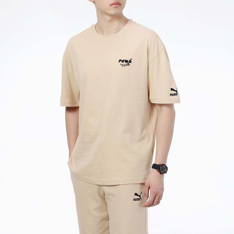 PUMA Club T-Shirt 'Beige' 533104-20