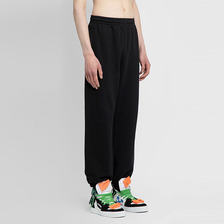 Men's Off-White SS22 Solid Color Casual Pants/Trousers Black OMCH029C99FLE0021001