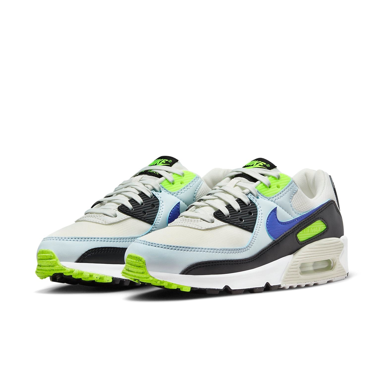 (WMNS) Nike Air Max 90 'White Volt Blue' DH8010-102