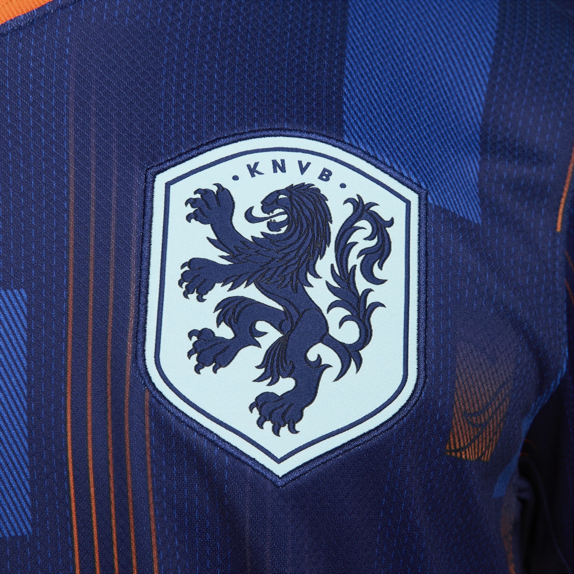 Nike Netherlands 24/25 Stadium Away Replica Soccer Jersey 'Blue Orange' FJ1260-492