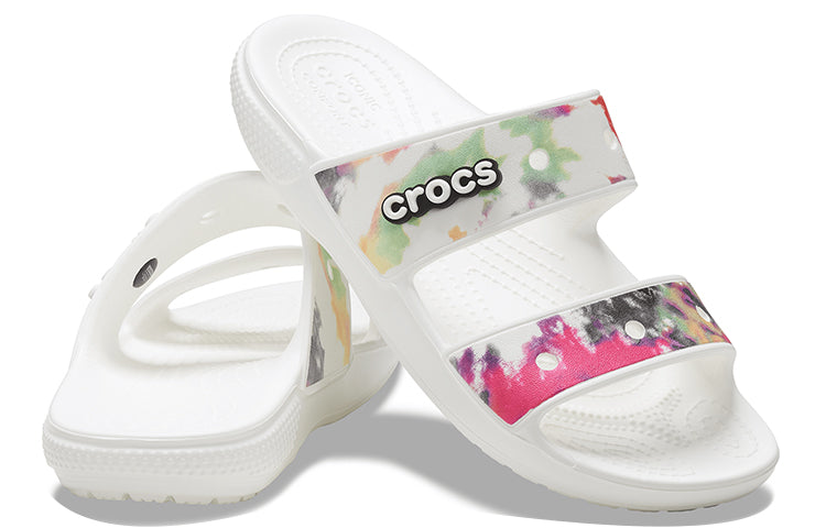 (WMNS) Crocs Classic Tie-dye Graphic Sandal 'Black Green' 207283-94S