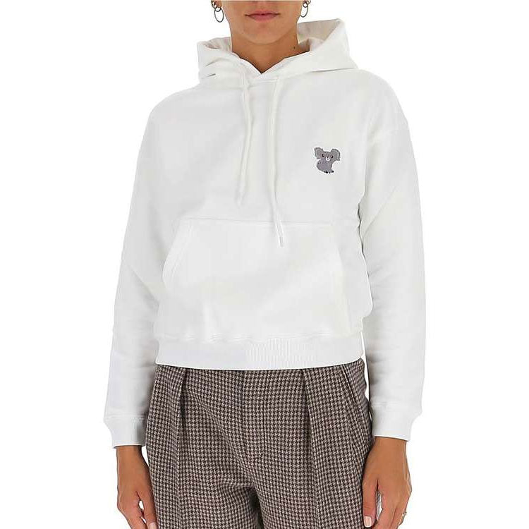 (WMNS) Balenciaga Koala Embroidered Hoodie White 612959TIVD29000