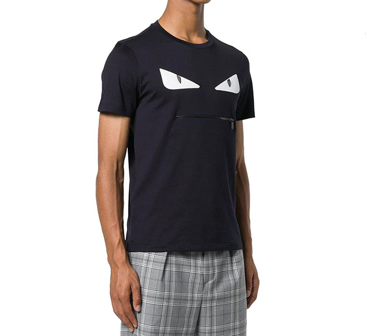 Men's FENDI Small Eye Short Sleeve Navy Blue FY0910-A3LJ-F0QG0