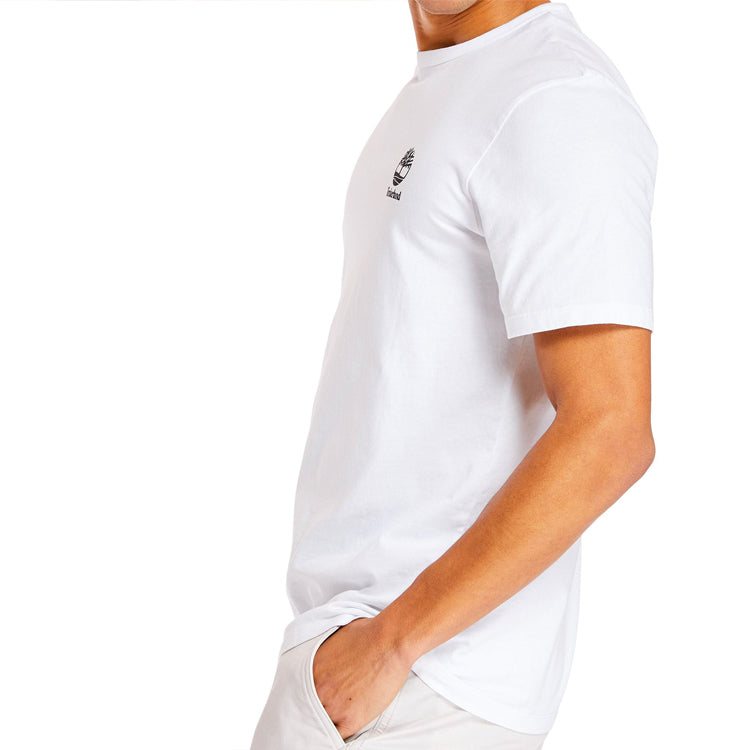 Men's Timberland SS20 Logo Printing Short Sleeve White A22RP100