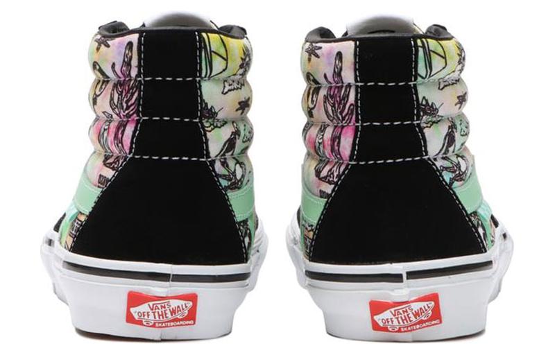 Vans Shroom Doom Skate Sk8-hi BLACKWHITEYELLOWPINKGREEN VN0A5FCCAPI