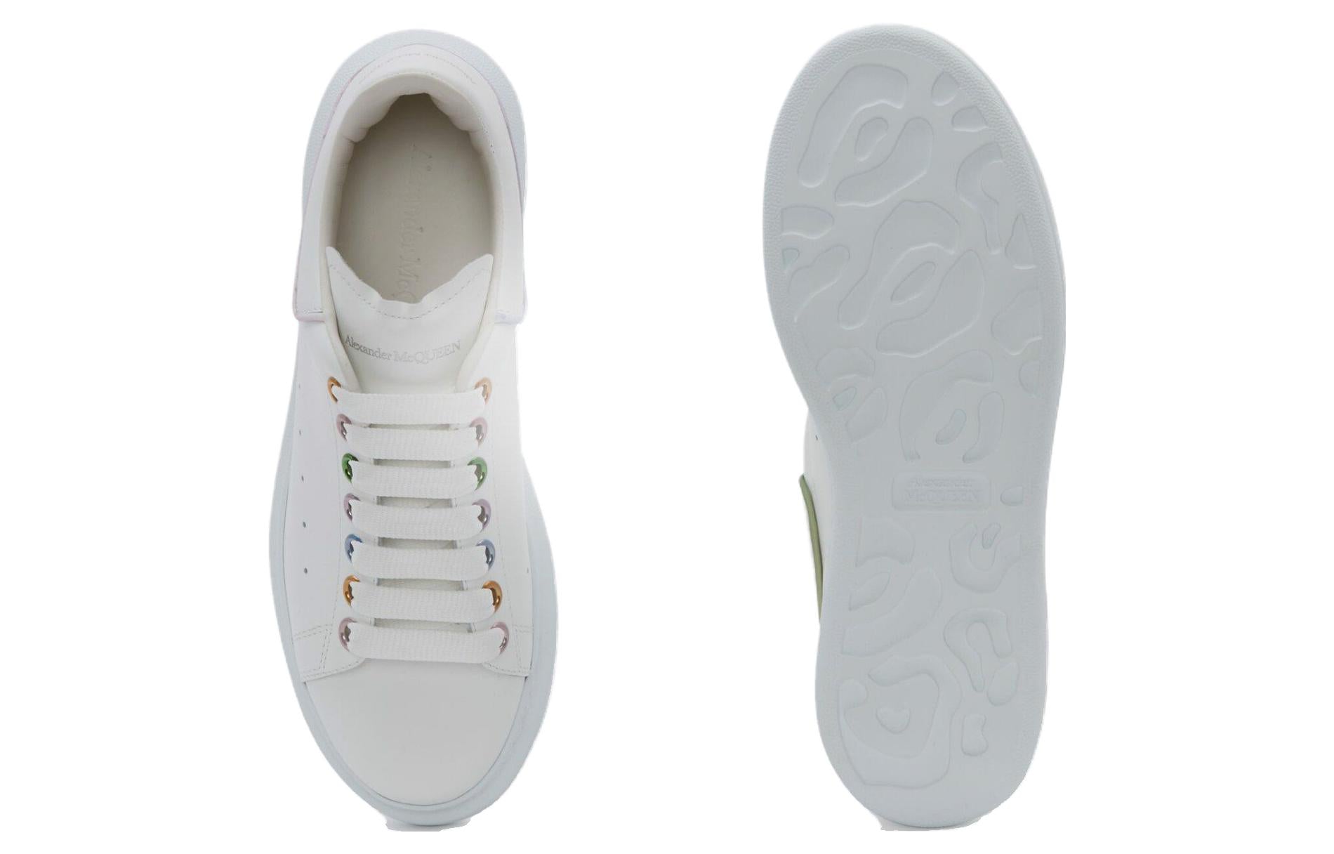 (WMNS) Alexander McQueen Oversized Sneakers 'White Metalic Eyelets' 685671WIB9W9035
