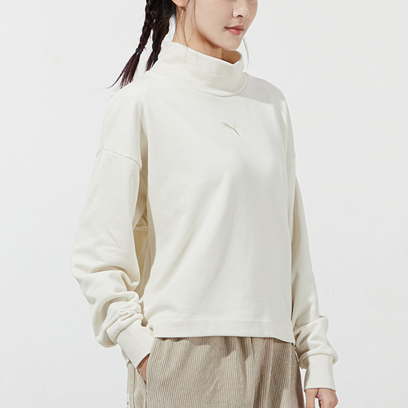 (WMNS) PUMA Long Sleeve Sweater 'White' 847686-73