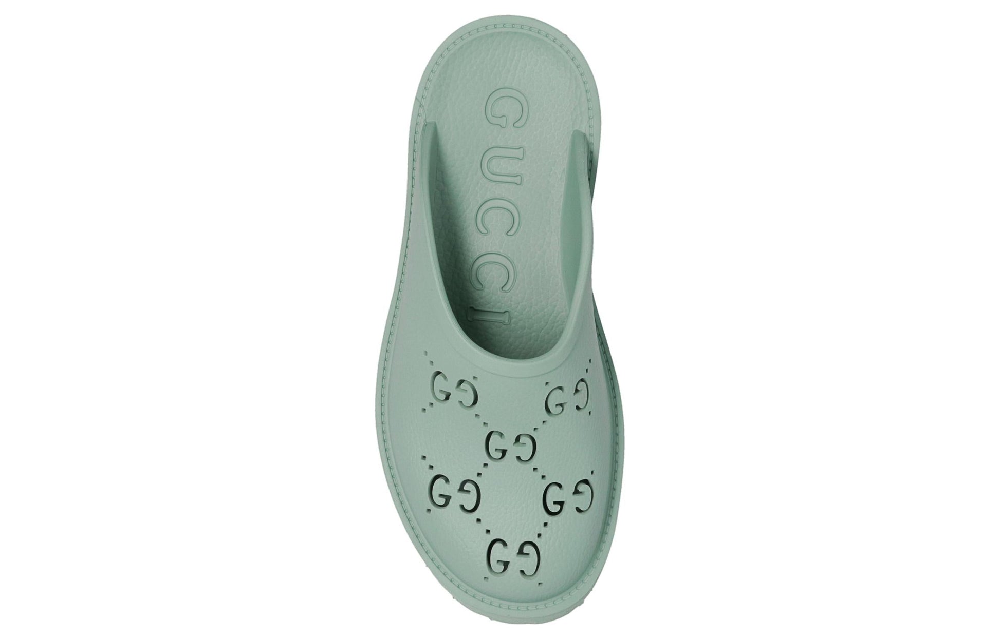 (WMNS) Gucci Platform Perforated G Sandal 'Green' 663577-JFB00-3426