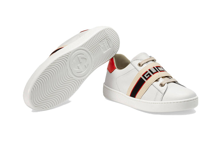 (PS) Gucci Ace Stripe Leather 'White Red Black' 553053-0IIR0-9065