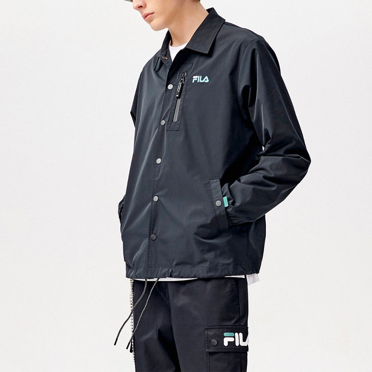 FILA FUSION Casual Sports Woven Jacket Black T11M123704F-BK