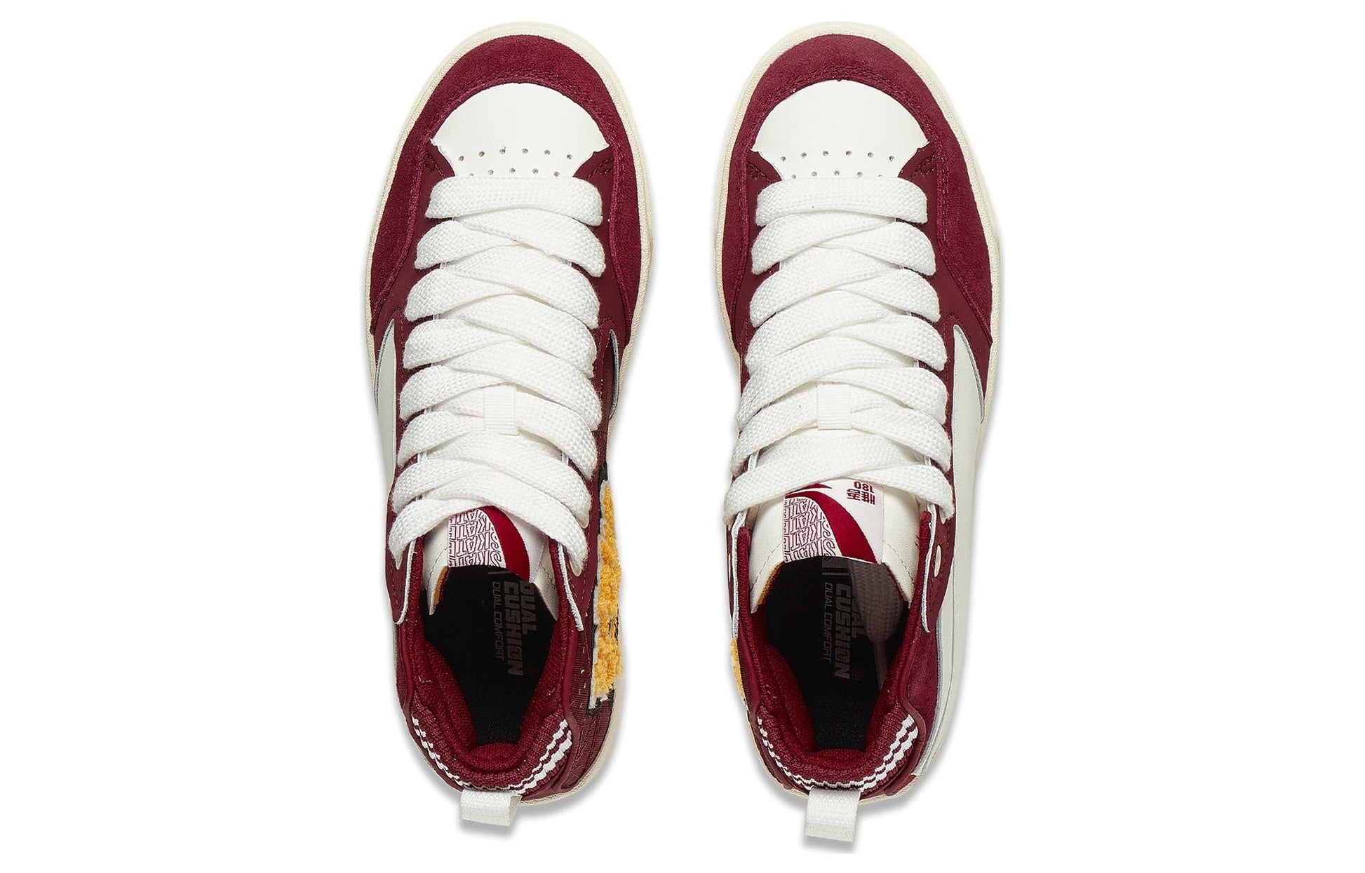 (WMNS) Li-Ning Weiwu Wave 180 Skate Shoes 'Burgundy White' AECT052-1