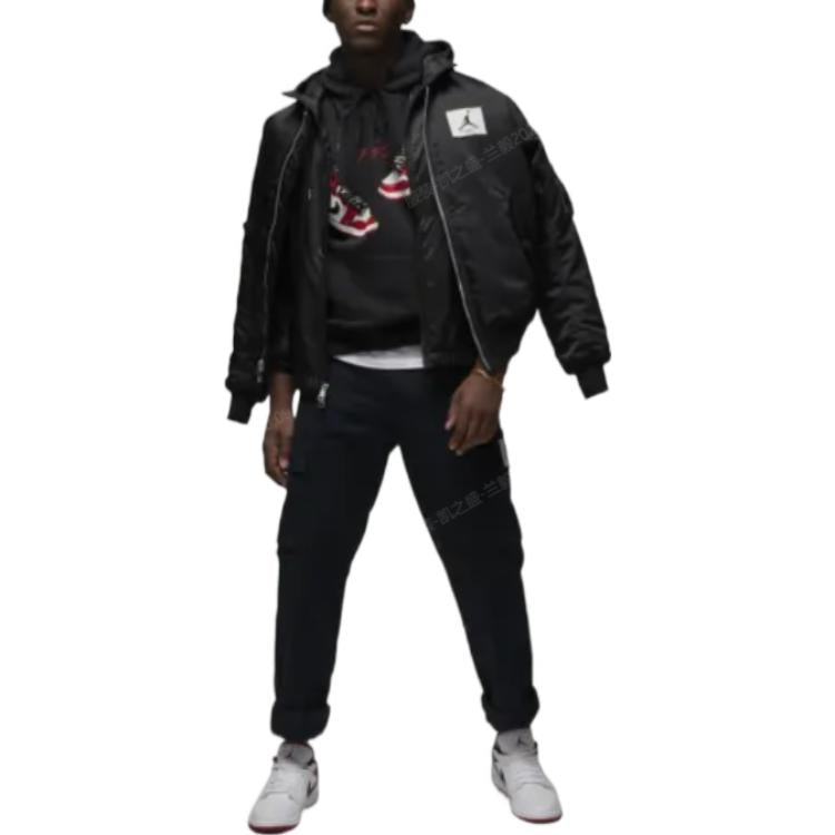 Air Jordan Hoodie 'Jordan 1 Chicago Black'  FD0569-010