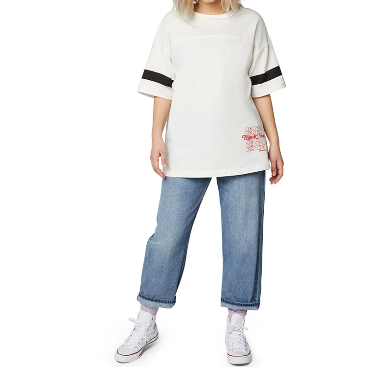 (WMNS) Converse Renew Alphabet Printing Short Sleeve White 10018928-A02
