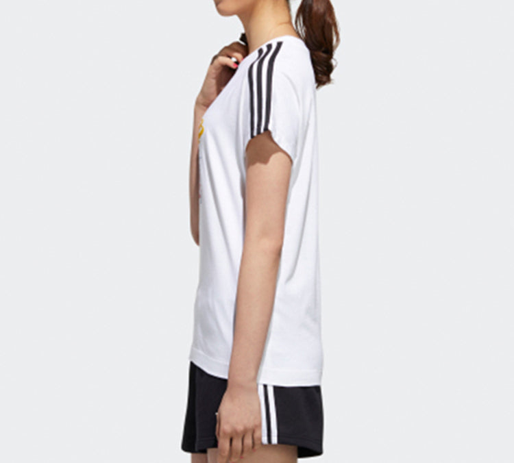 (WMNS) adidas neo Panda Tee Printing Loose Short Sleeve White GK1561