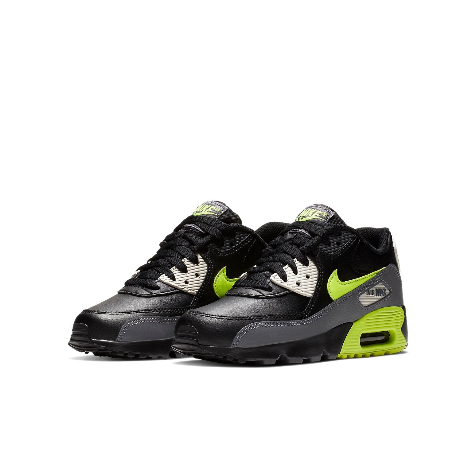 (GS) Nike Air Max 90 LTR 'Dark Grey Volt' 833412-023