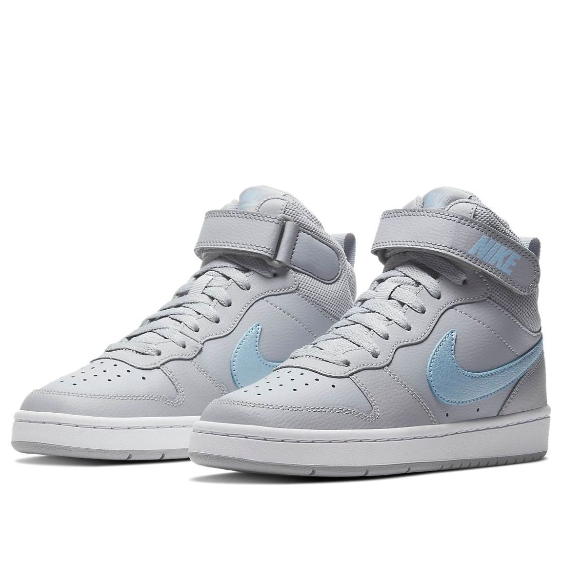 (GS) Nike Court Borough Mid 2 EP 'Grey Celestine Blue' CQ4578-001