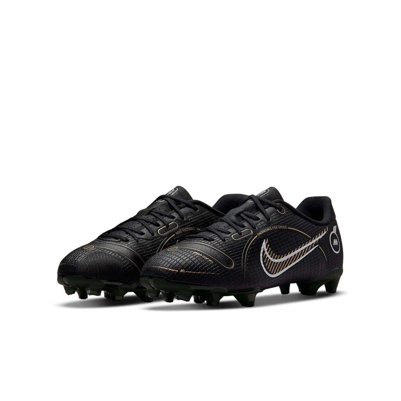 (GS) Nike Mercurial Vapor 14 Academy MG 'Black Metallic Gold' DJ2856-007