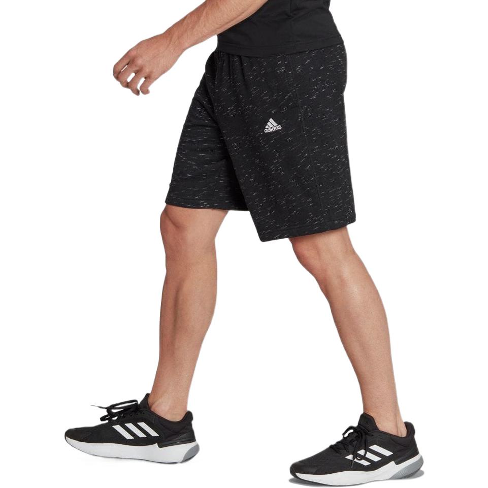 Men's adidas Spot Logo Printing Drawstring Lacing Sports Shorts Japanese Version Black HE1804