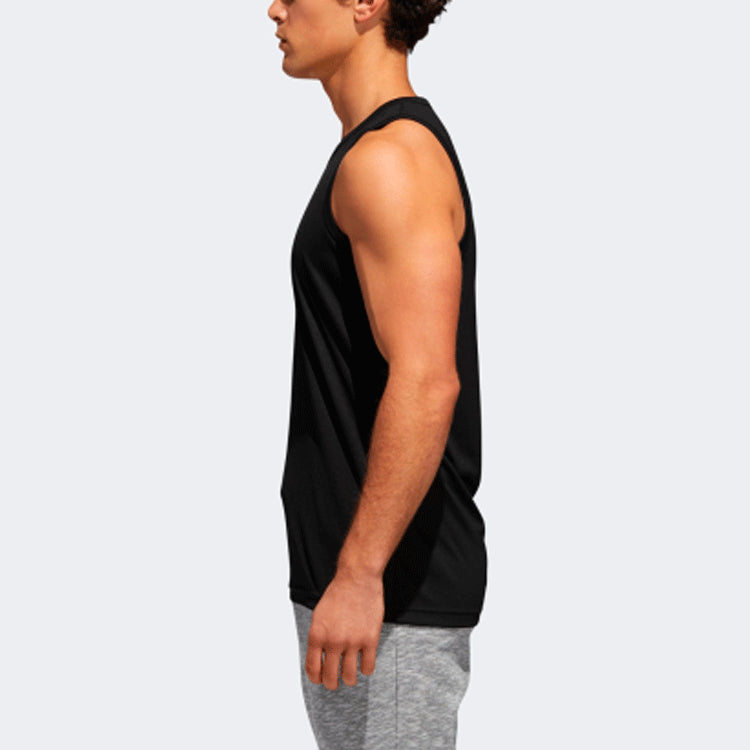 Men's adidas Logo Printing Solid Color Basketball Jersey/Vest Black CZ1453