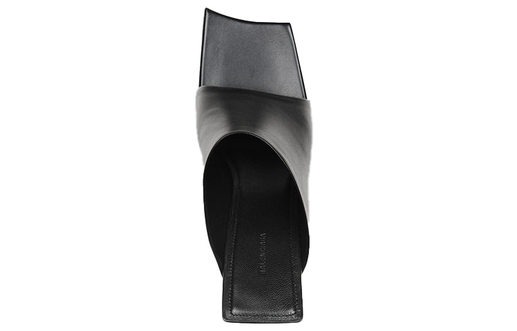 (WMNS) Balenciaga Moon Calfskin High-Sandals Black 615782WA7601000