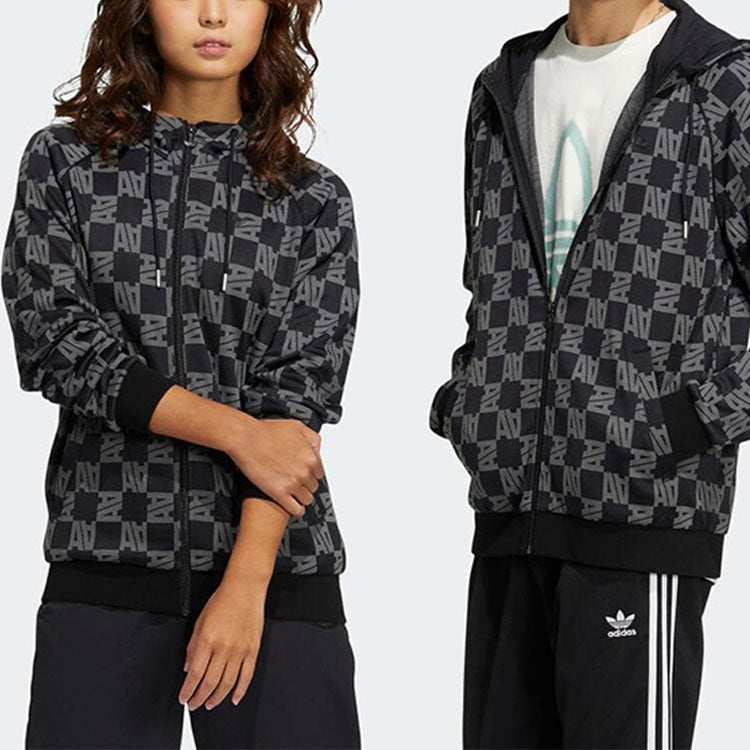 adidas Monogram Jacket 'Black White' HR3435