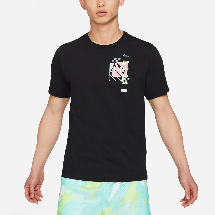 Air Jordan Futura Funny Logo Printing Sports Breathable Short Sleeve Black CZ8391-010