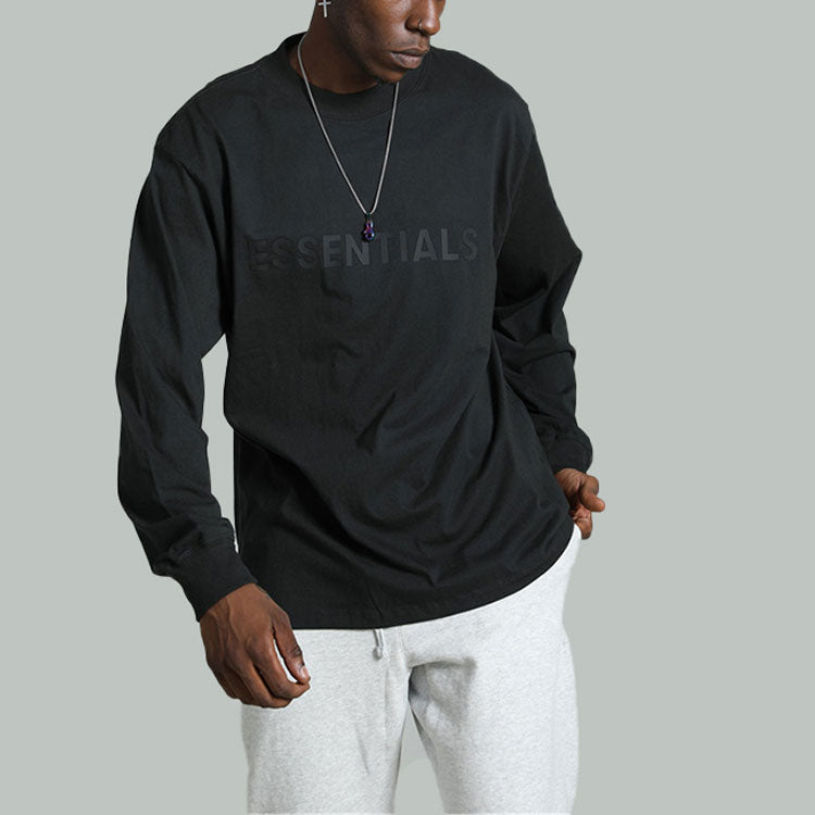 Fear of God Essentials FW20 Long Sleeve Logo Tee 'Black' FOG-FW20-244
