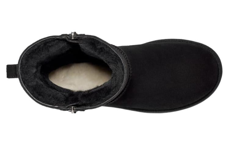(WMNS) UGG Classic Short Zip 'Black' 1153490-BLK